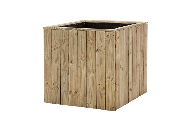 Jardinière carrée en bois de pin traité Atrium - 80 x 80 x 80 cm