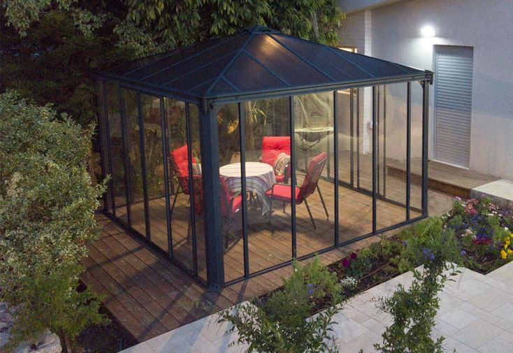 Jardin d’Hiver en Aluminium et Polycarbonate 13 m² – LEDRO 3600