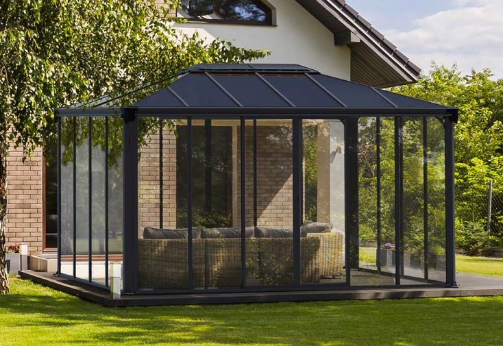 Jardin d’Hiver en Aluminium et Polycarbonate 13 m² – LEDRO 4300