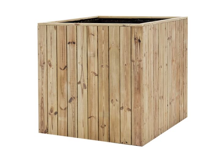 Jardinière carrée en bois de pin traité Atrium - 100 x 100 x 100 cm