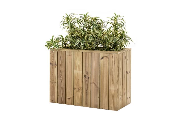 Jardinière rectangulaire en bois de pin traité Atrium - 80 x 34 x 60 cm
