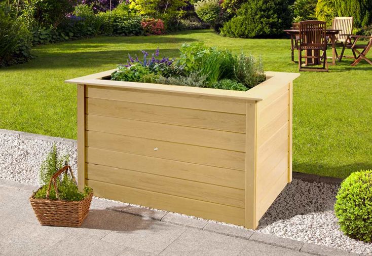 Jardinière Surélevée en Bois d’Épicéa Weka 120 x 79 cm (5 Coloris)