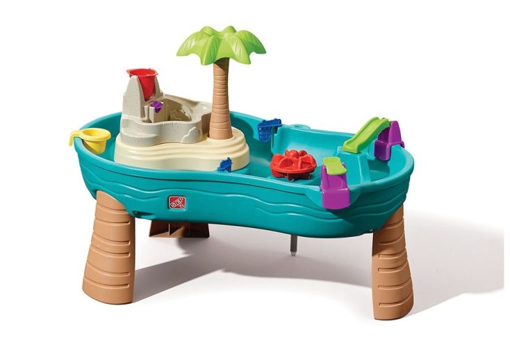 Table pour Enfants Jeux d'Eau en Plastique Ile Paradisiaque - Step2