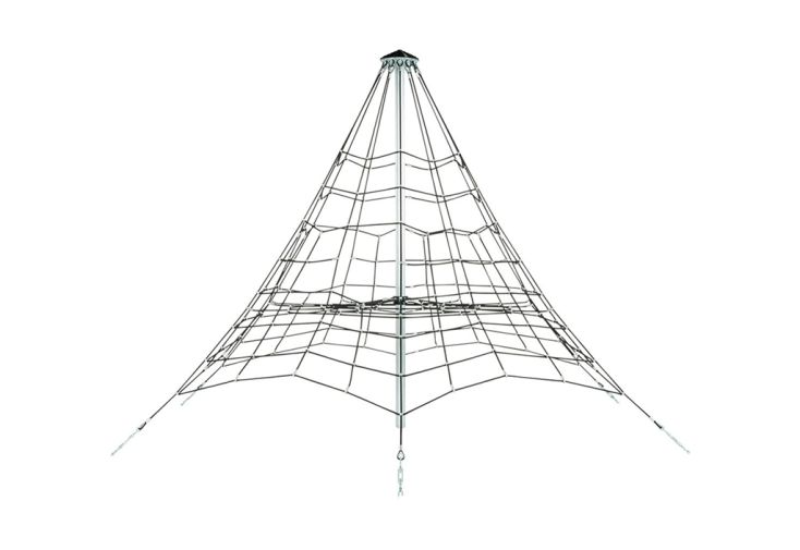 Jeu à Grimper Pyramide en Corde Armée et Acier Galvanisé 3,5 m
