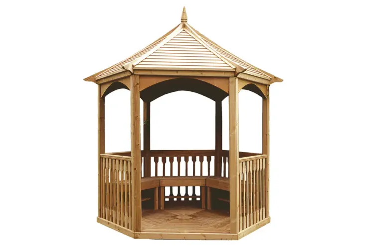 Kiosque de jardin en bois autoclave - Brompton 3,3 m² H. 2,64 m
