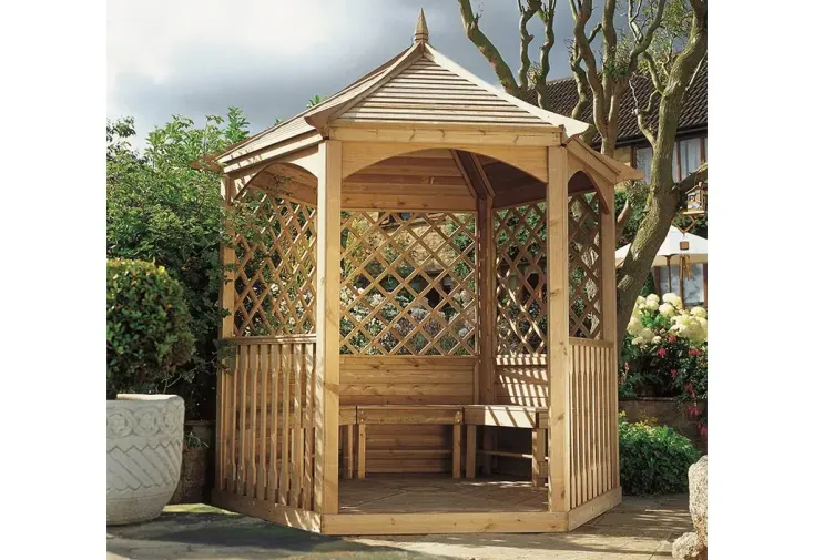 Kiosque de jardin en bois autoclave - Carleton 3,3 m² H. 2,64 m