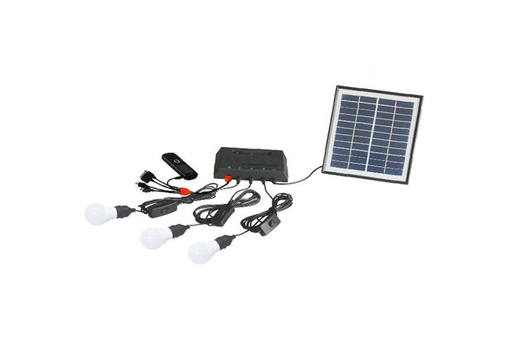 Kit éclairage solaire d'extérieur 3 ampoules LED - 5 W - Chalêt-Jardin