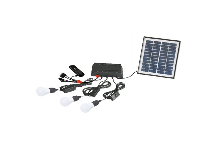 Kit éclairage solaire d’extérieur 3 ampoules LED - 5 W