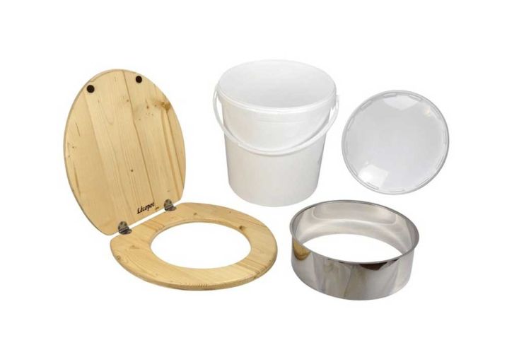 Kit de fabrication toilettes sèches avec seau en plastique 21 L