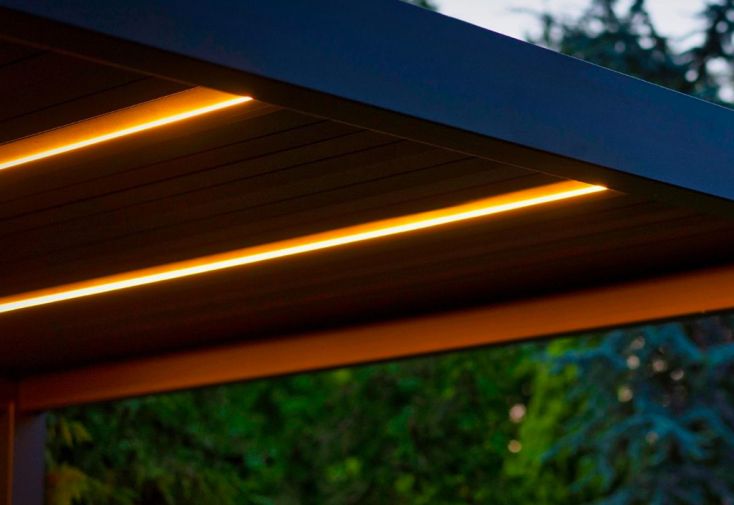 Kit d’éclairage pour pergola Ombréa 3 lames – 3 m