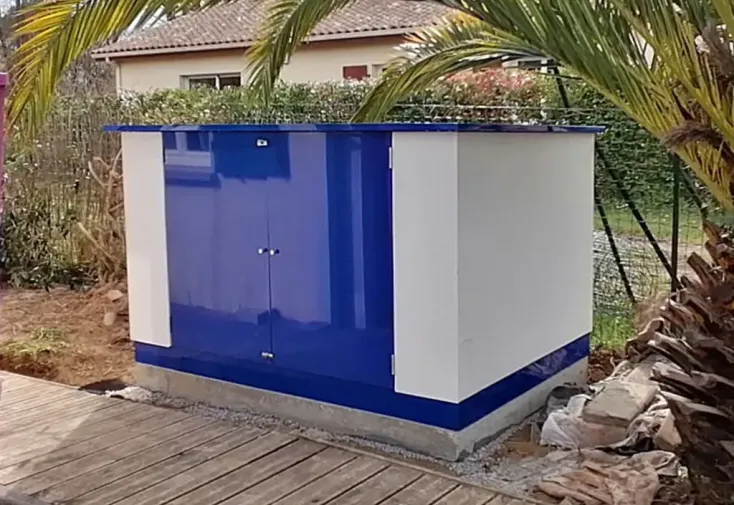 Local technique pour piscine en aluminium composite – Inov