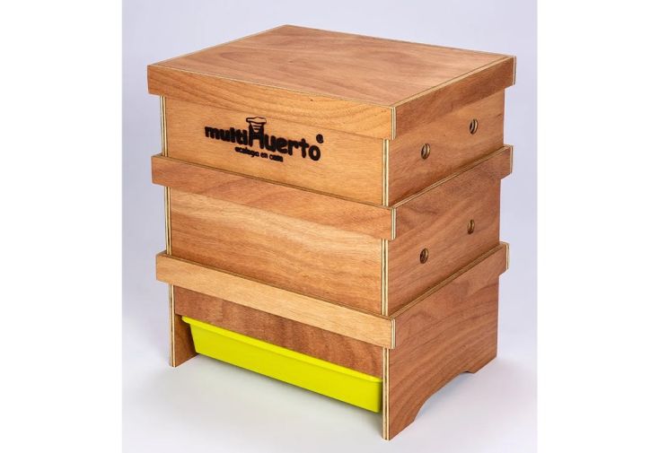 Lombricomposteur en bois traité 2 plateaux 28 L - LombriHogar