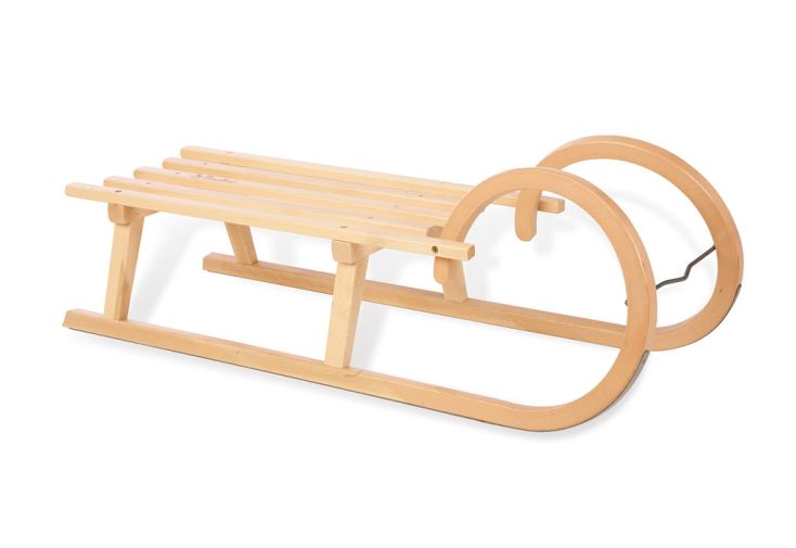 Luge en Bois pour Enfant et Adulte Pinolino avec Cornes 100 cm