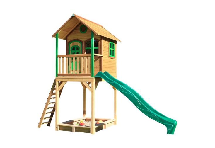 Maisonnette pour Enfant en Bois de Hemlock avec Toboggan Romy