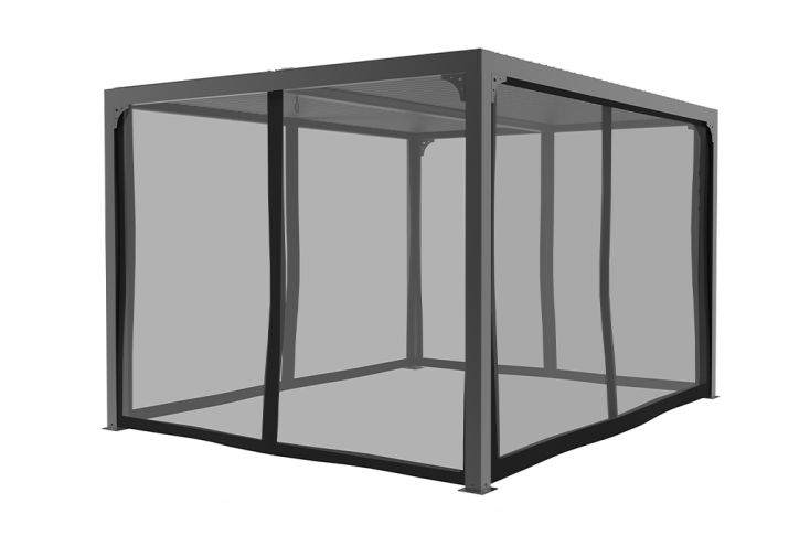 Moustiquaires pour pergola bioclimatique Habrita 3,00 x 3,60 m