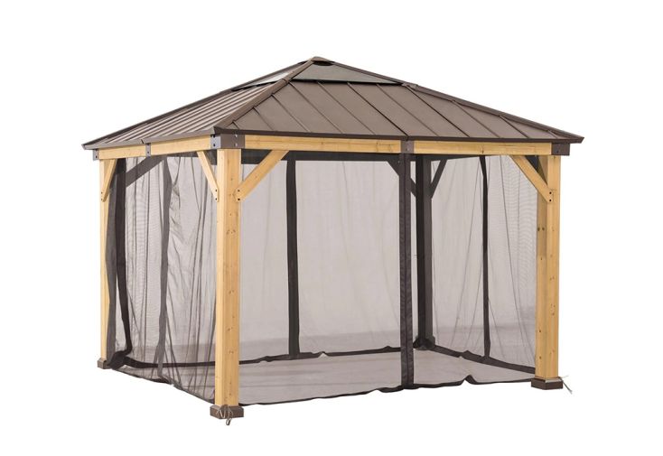 Moustiquaire pour tonnelle Sunjoy Bruri en polyester (4 pièces)