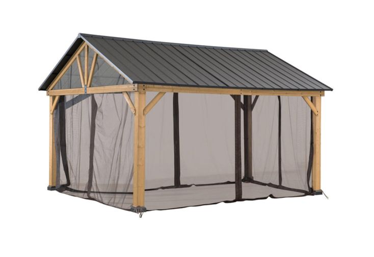 Moustiquaire pour tonnelle Sunjoy Todi en polyester (4 pièces)