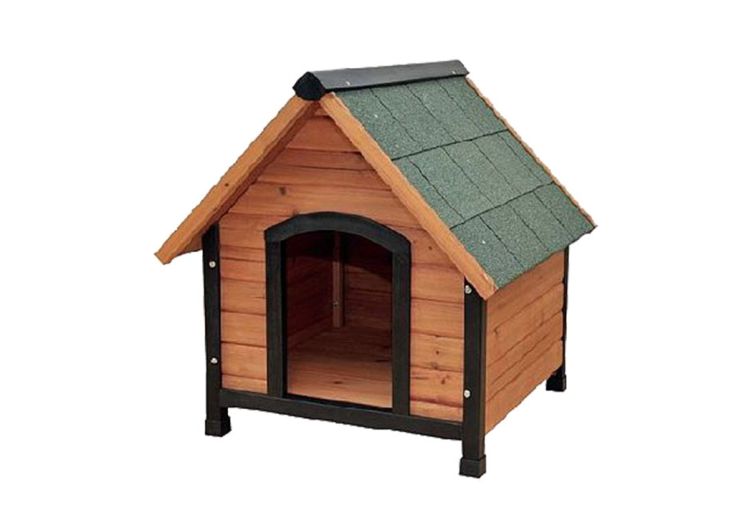 Niche pour chien en bois traité + toiture en shingle