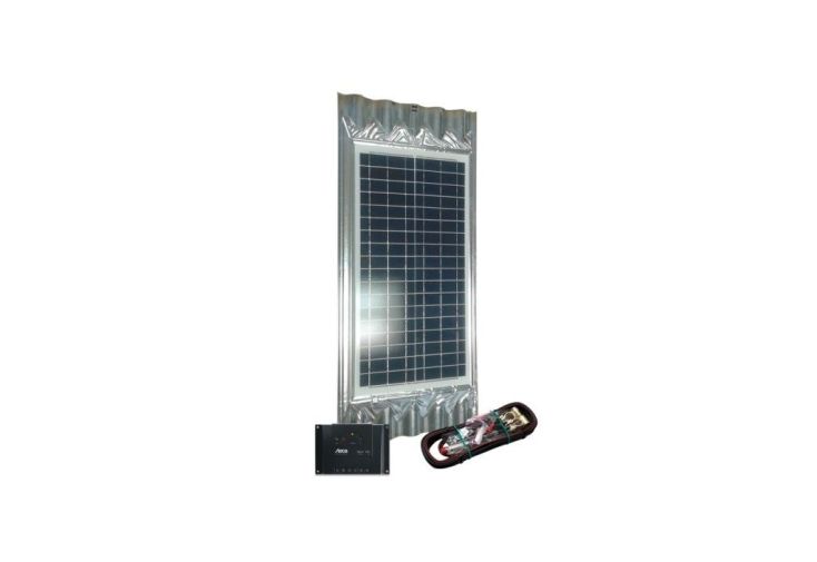 Panneau solaire 50W 12V avec plaque en tôle ondulée - 130 x 52 cm