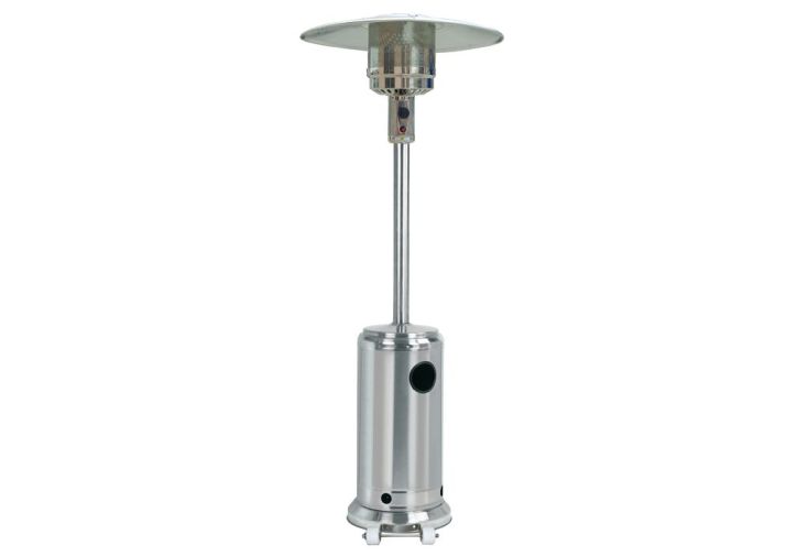 Parasol Chauffant Gaz en Inox Gris -  Puissance 13 kW