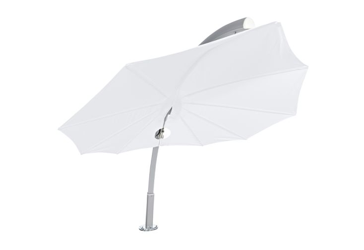 Parasol en aluminium aspect feuille - Icarus toile Solidum