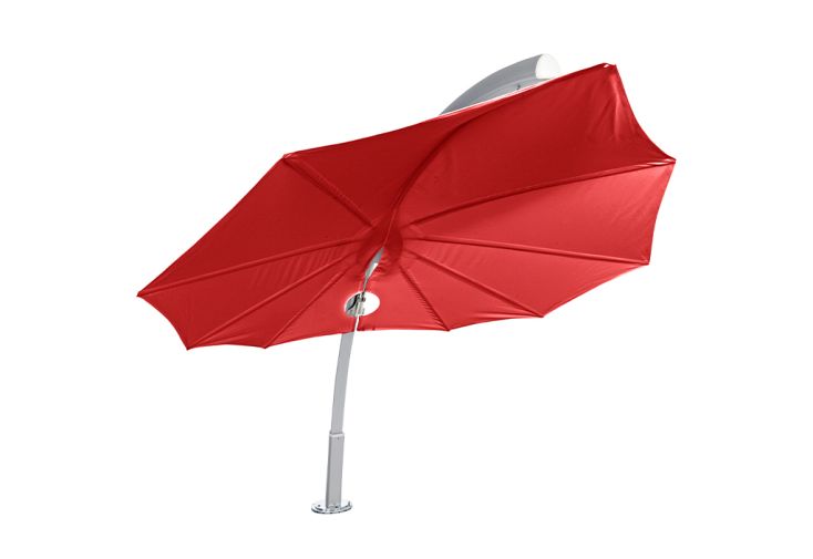 Parasol en aluminium aspect feuille - Icarus toile Sunbrella