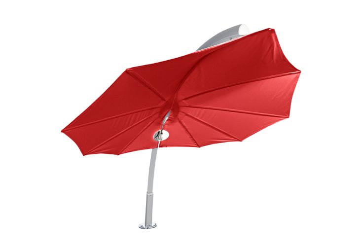 Parasol en aluminium aspect feuille - Icarus toile Sunbrella