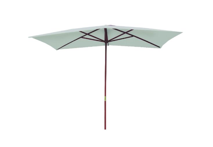 Parasol Droit en Bois et Polyester Beausoleil Oléron 2 x 3 m Gris