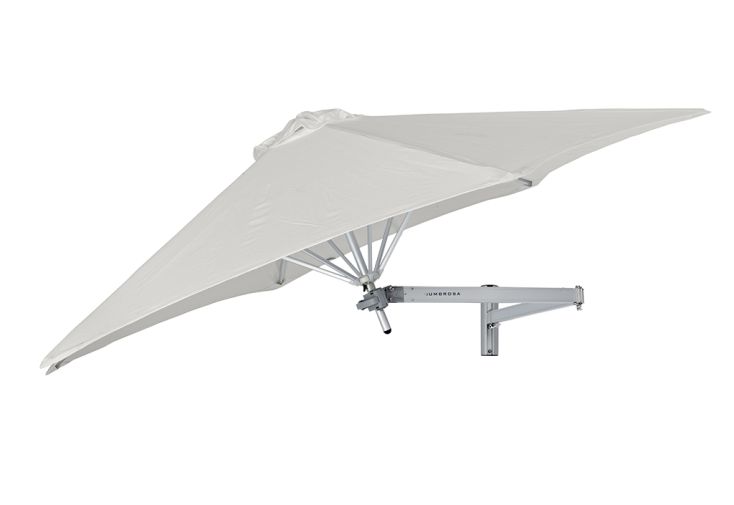 Parasol mural rond 270 cm + bras Classique - Wallflex toile Solidum