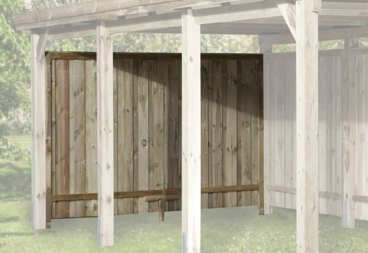 Paroi Arrière pour Carport Bois Optima (270x181)