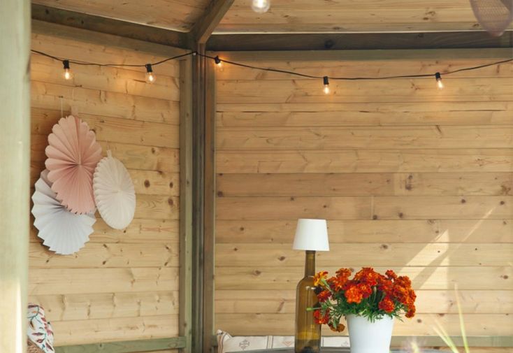 Paroi pour kiosque hexagonal en bois autoclave Jagram