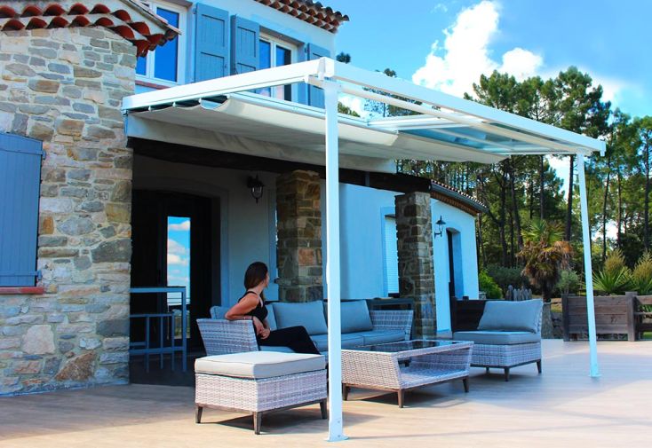 Pergola Adossée Aluminium et Polycarbonate Odessa 10,8 m² (Pls Coloris)