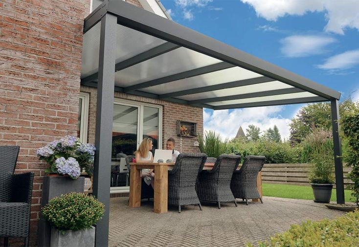 Pergola adossée en aluminium 4 x 3 m - Legend+ Edition 12 m² - Gardendreams