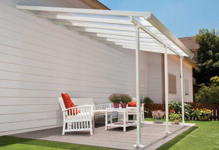 Pergola aluminium adossée Patio 4x3 m Feria