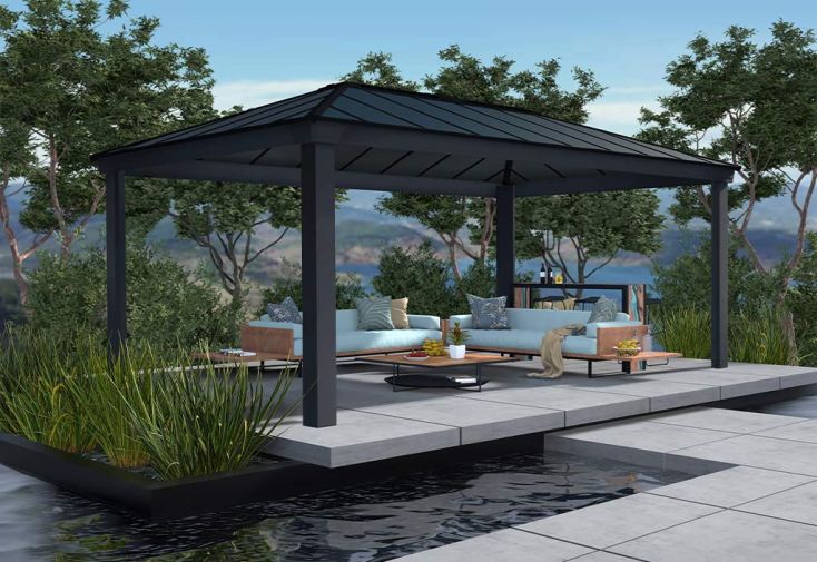 Pergola en aluminium et polycarbonate – Dallas