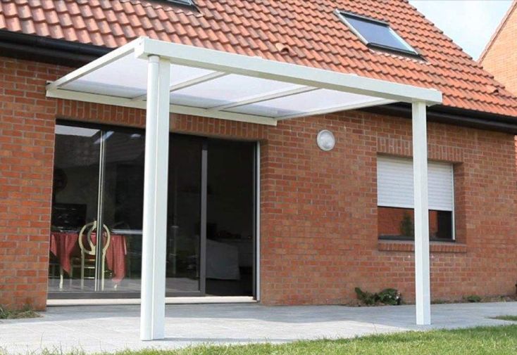 Pergola Aluminium et Polycarbonate Blanche Evolution (295x305)