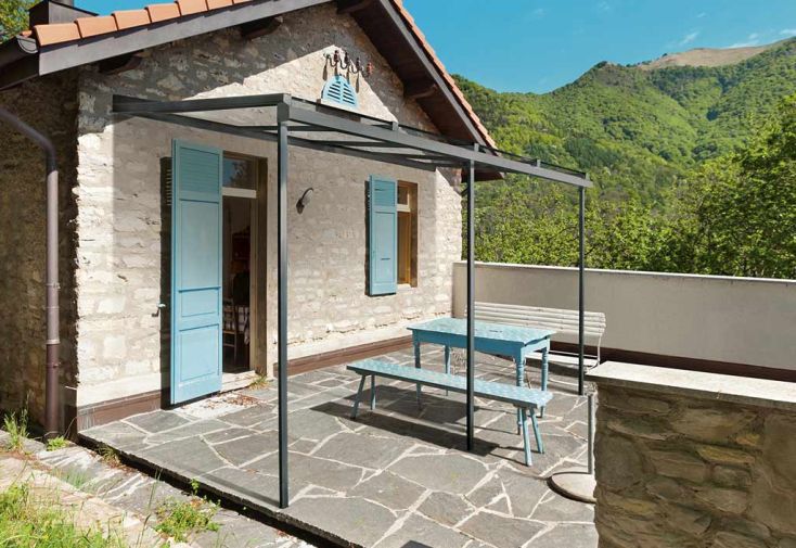 Pergola en Aluminium et Polycarbonate Grise Xtra (295x505)