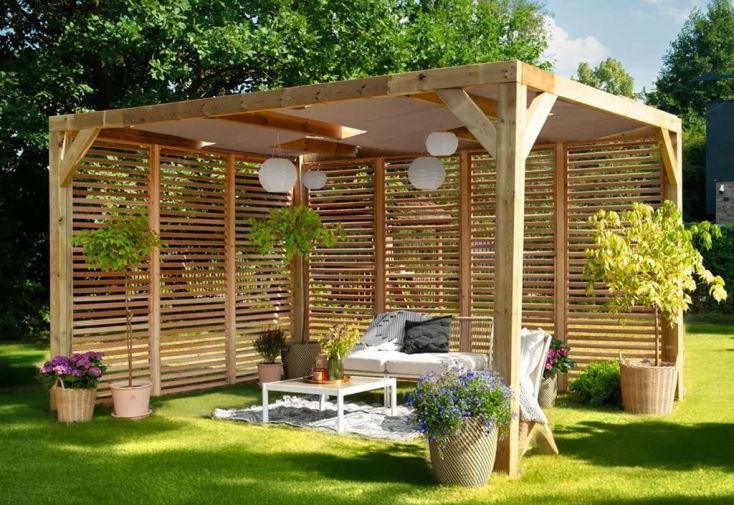 Pergola autoportée en bois de pin traité – Henley Contemporary
