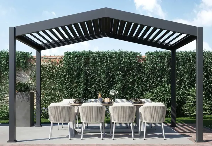 Pergola bioclimatique en aluminium Icon – 15,19 m²