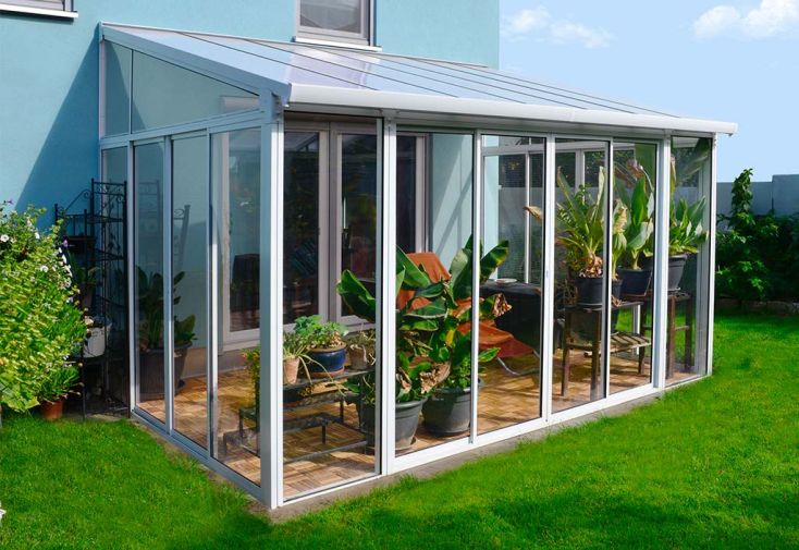 Pergola Fermée Sanremo Aluminium et Polycarbonate Blanche 13 m²