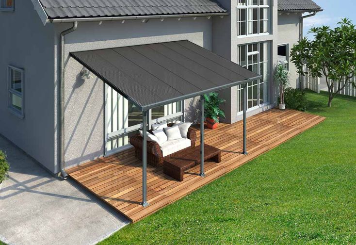 Pergola Aluminium Patio Grise (420x300) Feria