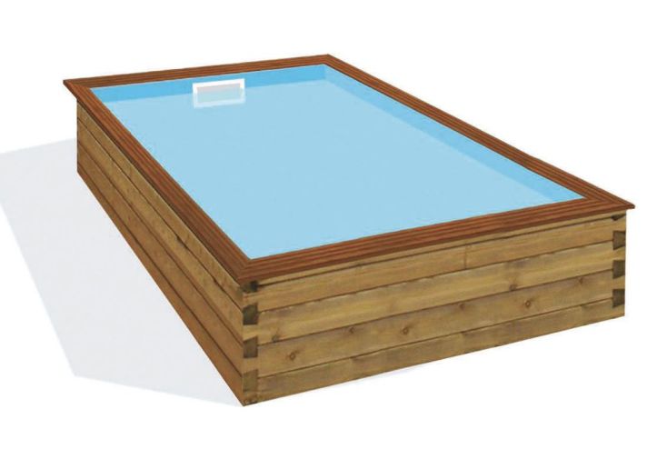 Piscine pour Enfant en Bois Rectangulaire – Mini Quartoo 200x300 cm