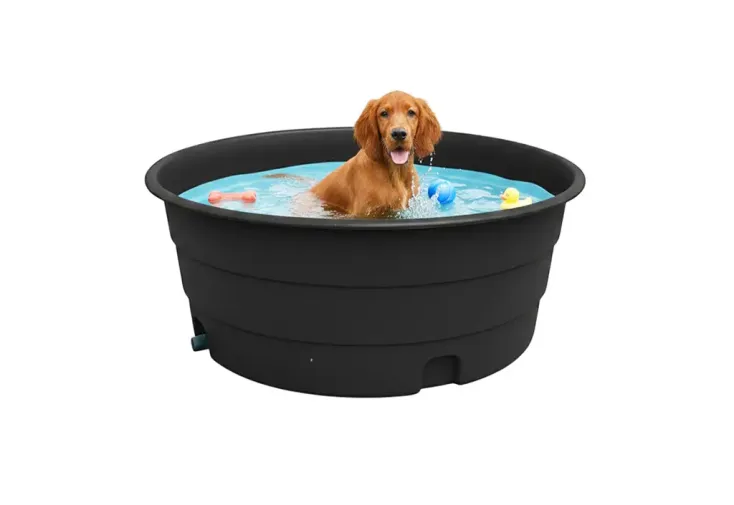 Piscine pour chien et animaux en PEHD noir - ø142 cm 900 L 