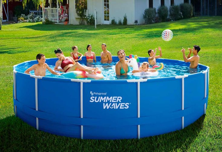 Piscine hors-sol tubulaire ronde ∅549 x 122 cm - PVC bleu