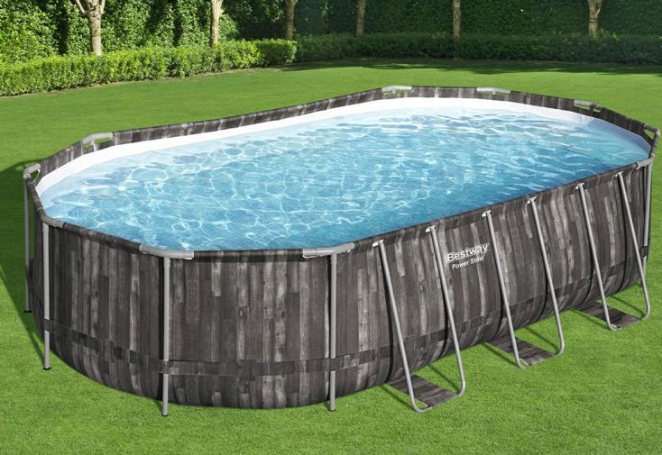 Piscine hors-sol tubulaire ovale – 6,1 x 3,6 x 1,2 m