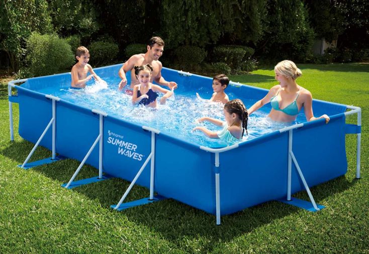 Piscine rectangulaire pour famille pour enfant 6 ans et plus