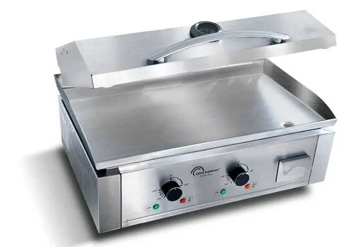 Plancha électrique inox 3500 W + couvercle cuisson - Aquitaine Pro Plus