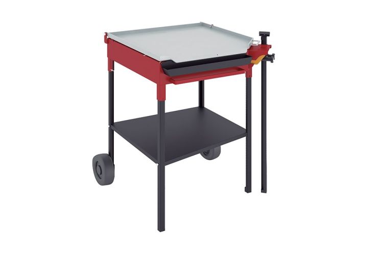 Plancha Gaz sur Chariot Acier au Carbone 58 x 58 cm