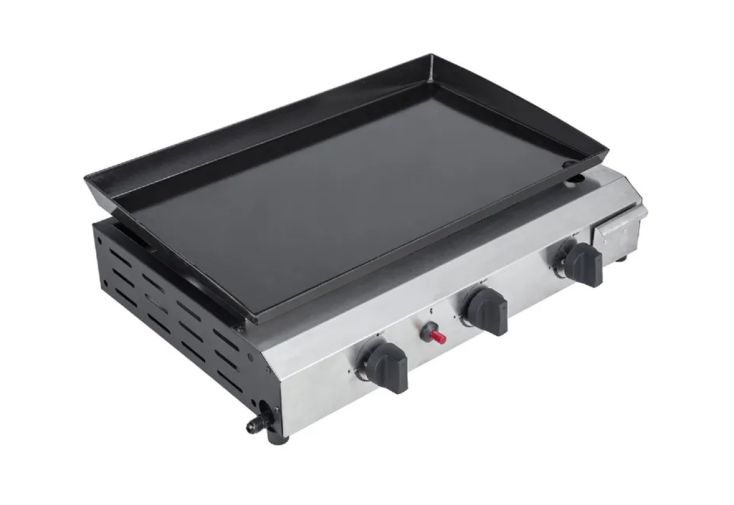 Plancha à gaz 3 brûleurs 7,2 kW – 56 x 34 cm