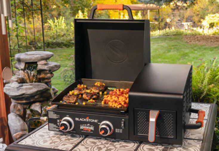 Plancha à gaz 2 brûleurs 12,5 kW + friteuse à air Blackstone AR 17’’
